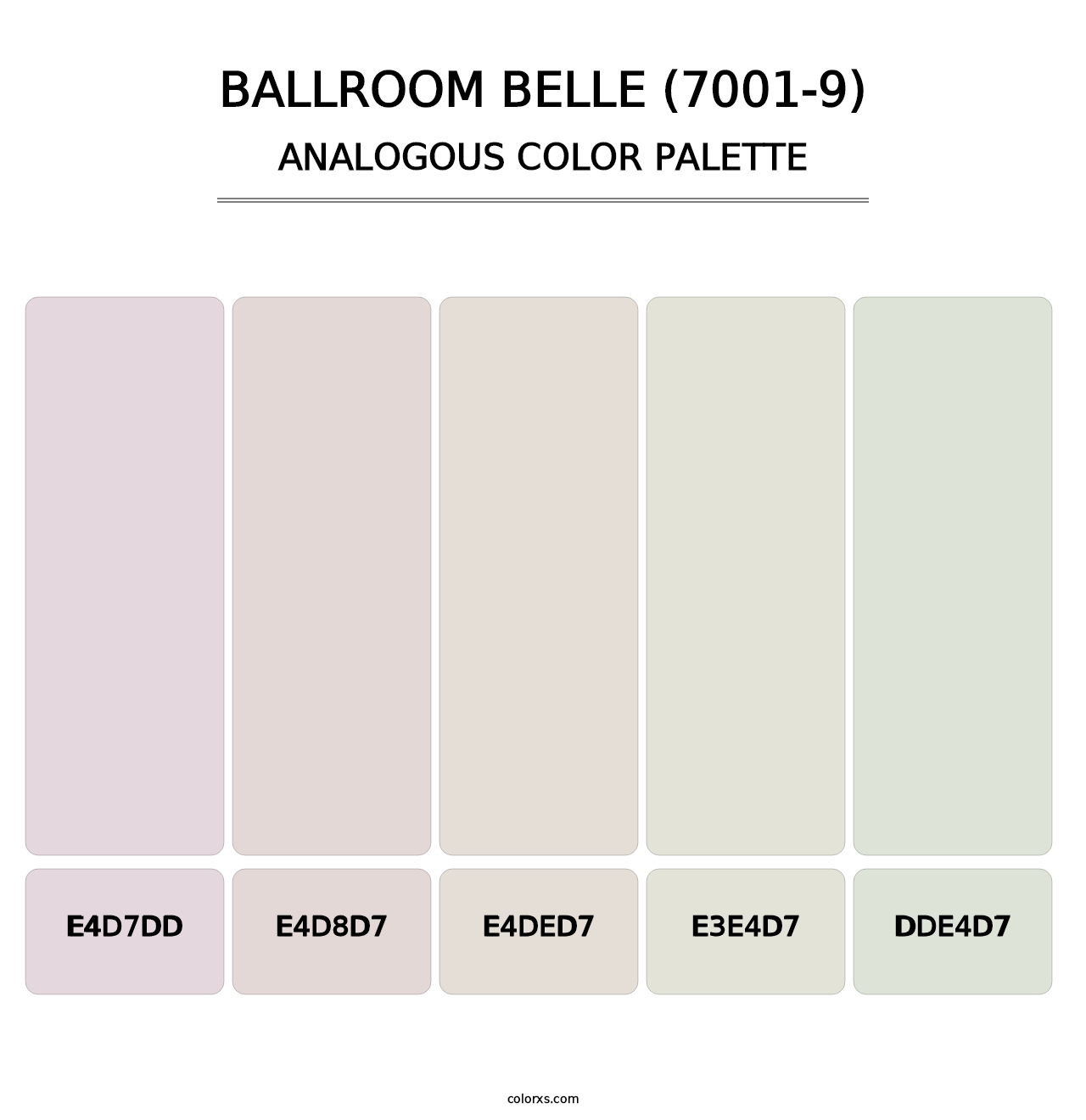 Ballroom Belle (7001-9) - Analogous Color Palette