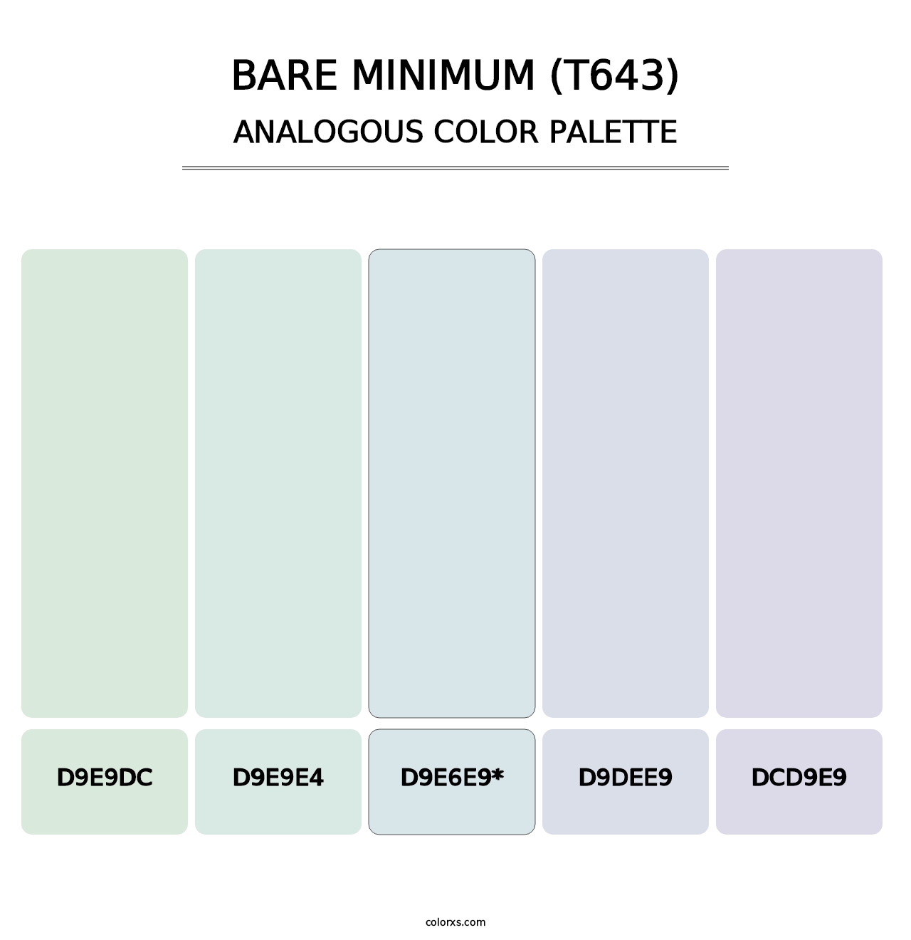 Bare Minimum (T643) - Analogous Color Palette