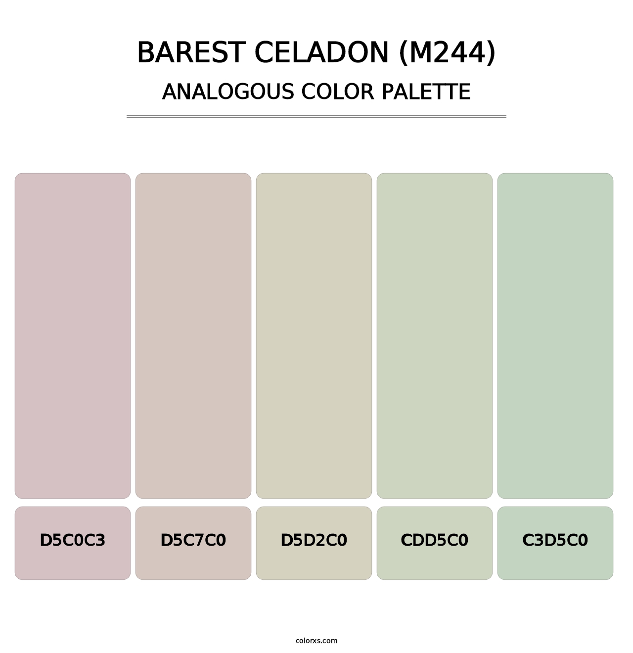 Barest Celadon (M244) - Analogous Color Palette