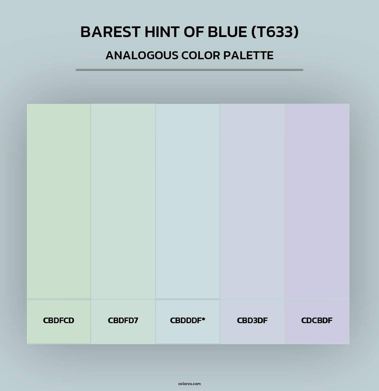 Barest Hint of Blue (T633) - Analogous Color Palette