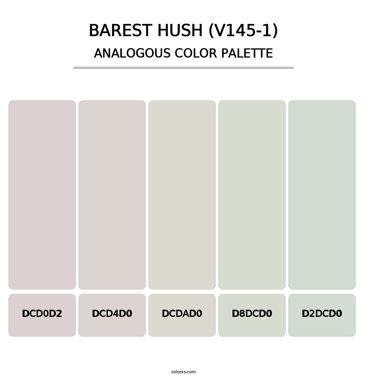 Barest Hush (V145-1) - Analogous Color Palette