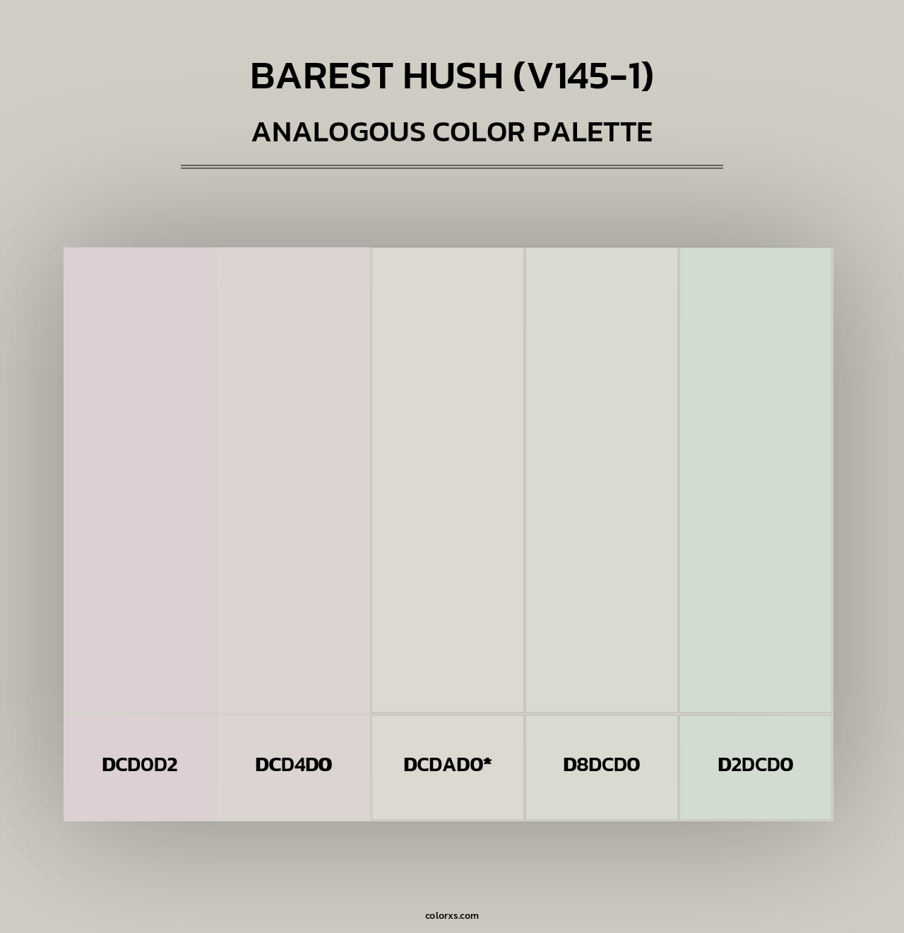 Barest Hush (V145-1) - Analogous Color Palette