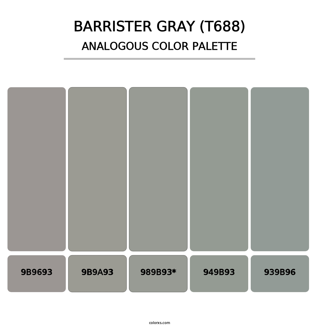 Barrister Gray (T688) - Analogous Color Palette