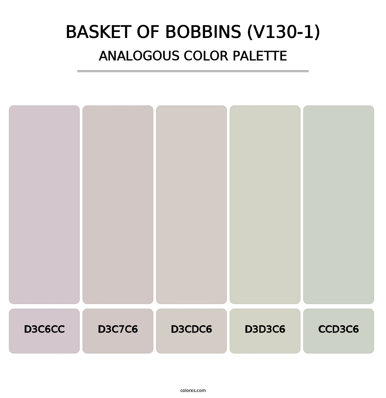 Basket of Bobbins (V130-1) - Analogous Color Palette