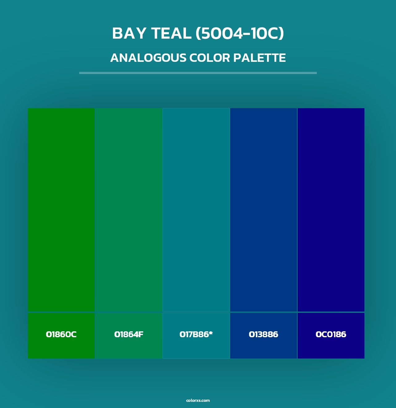 Bay Teal (5004-10C) - Analogous Color Palette
