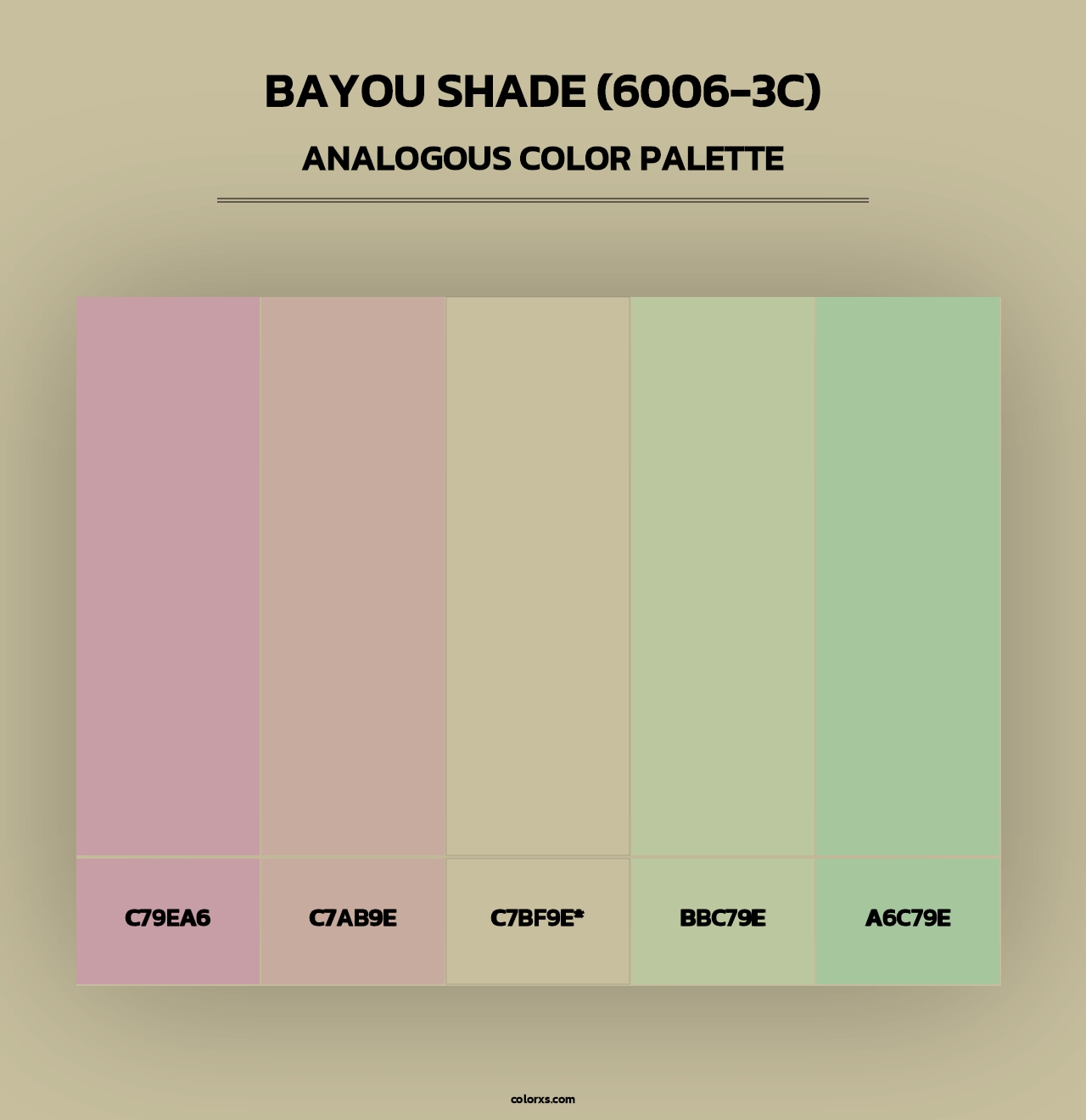 Bayou Shade (6006-3C) - Analogous Color Palette