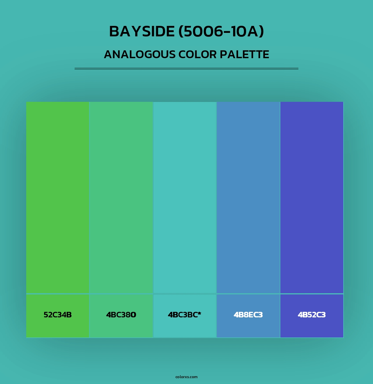 Bayside (5006-10A) - Analogous Color Palette