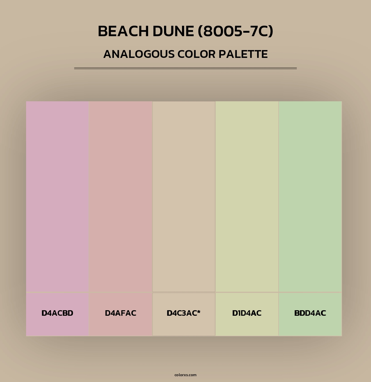 Beach Dune (8005-7C) - Analogous Color Palette