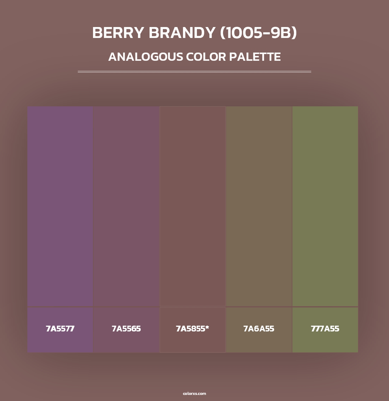 Berry Brandy (1005-9B) - Analogous Color Palette