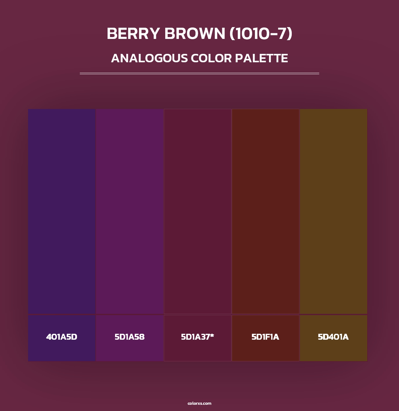 Berry Brown (1010-7) - Analogous Color Palette