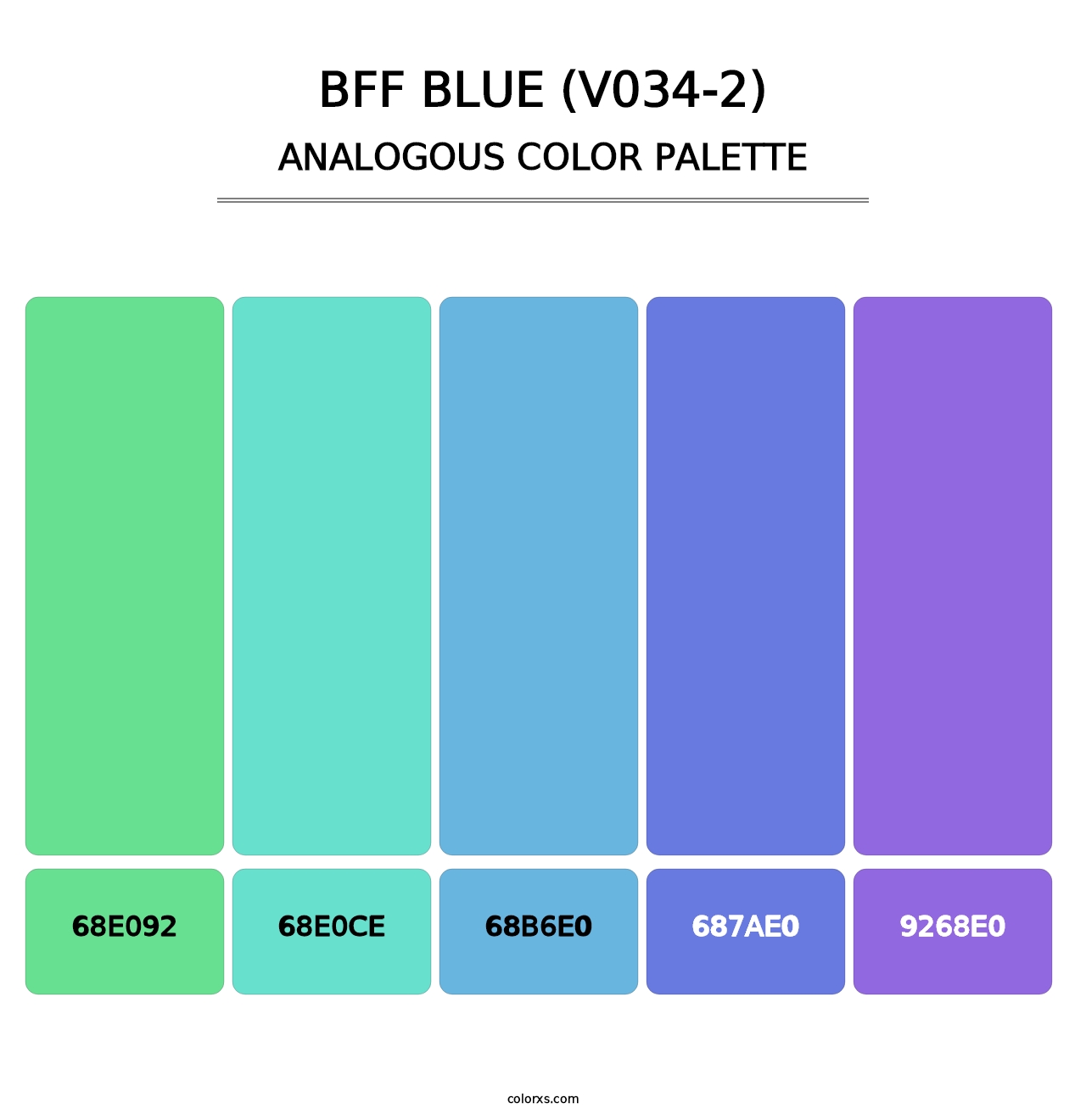BFF Blue (V034-2) - Analogous Color Palette