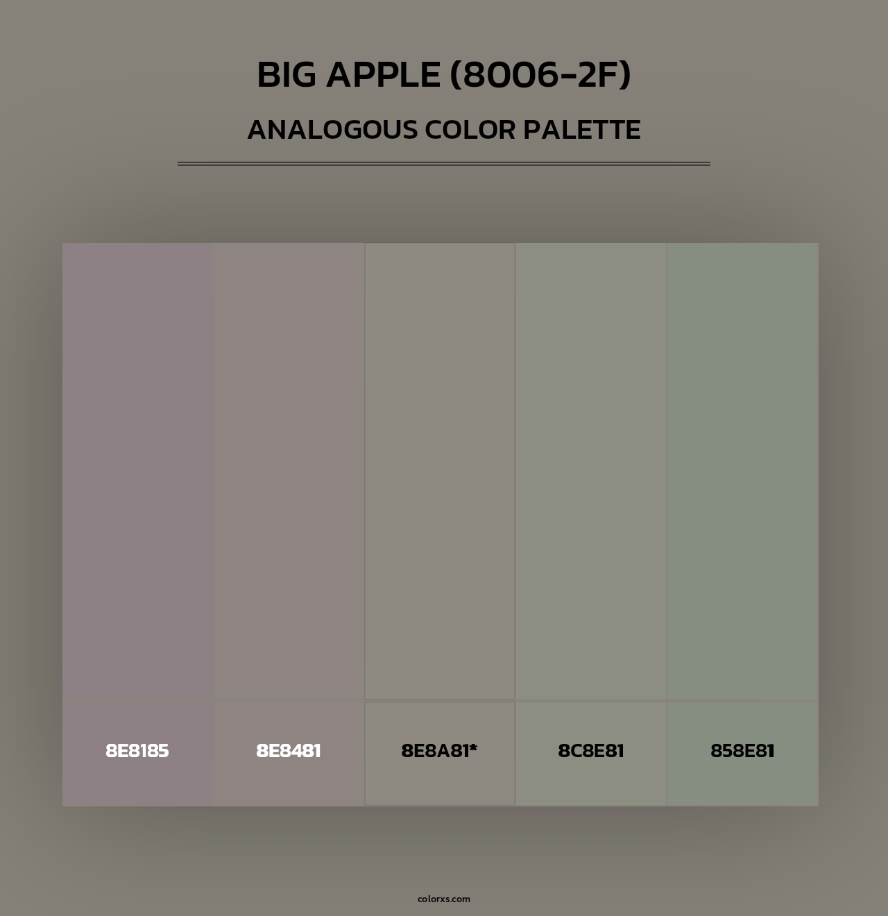 Big Apple (8006-2F) - Analogous Color Palette
