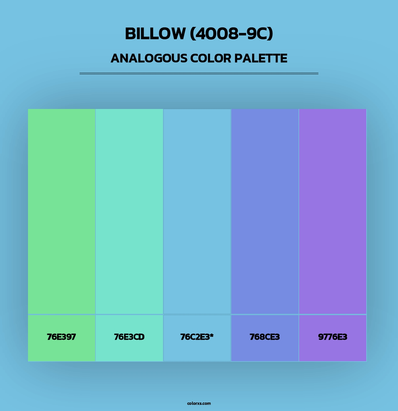 Billow (4008-9C) - Analogous Color Palette