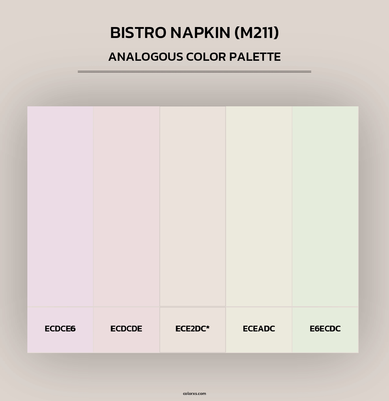Bistro Napkin (M211) - Analogous Color Palette