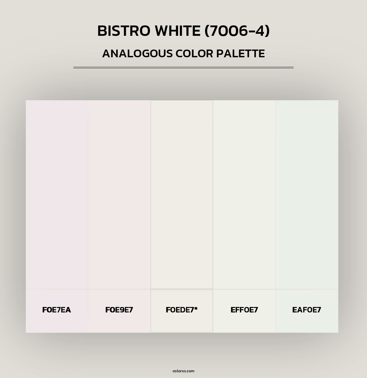 Bistro White (7006-4) - Analogous Color Palette