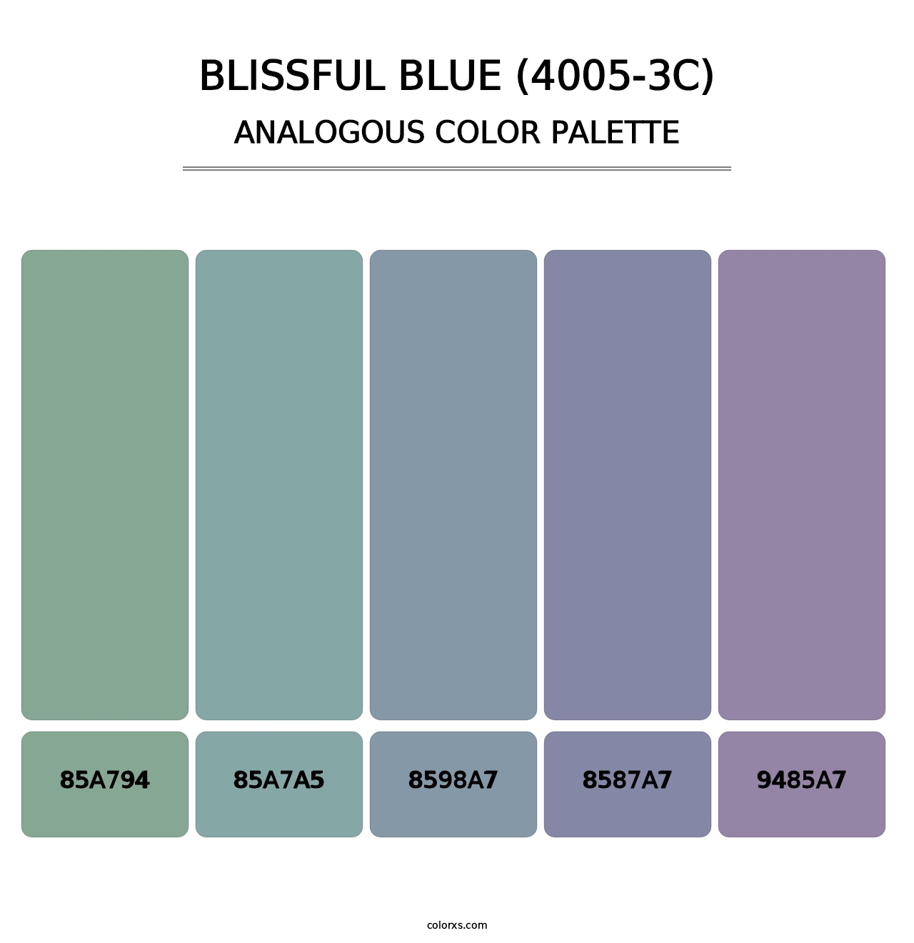 Blissful Blue (4005-3C) - Analogous Color Palette