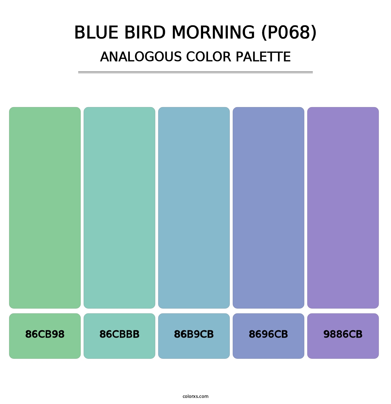 Blue Bird Morning (P068) - Analogous Color Palette