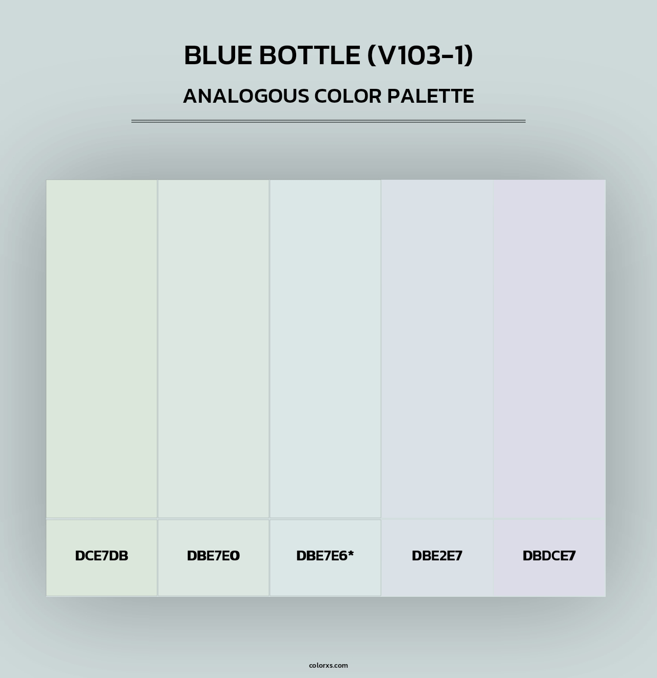 Blue Bottle (V103-1) - Analogous Color Palette