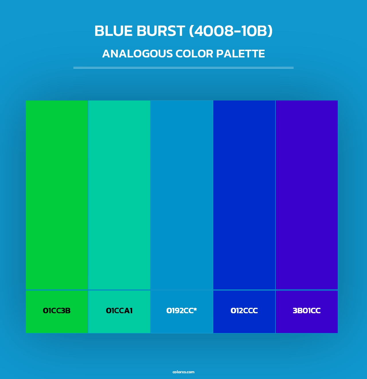 Blue Burst (4008-10B) - Analogous Color Palette