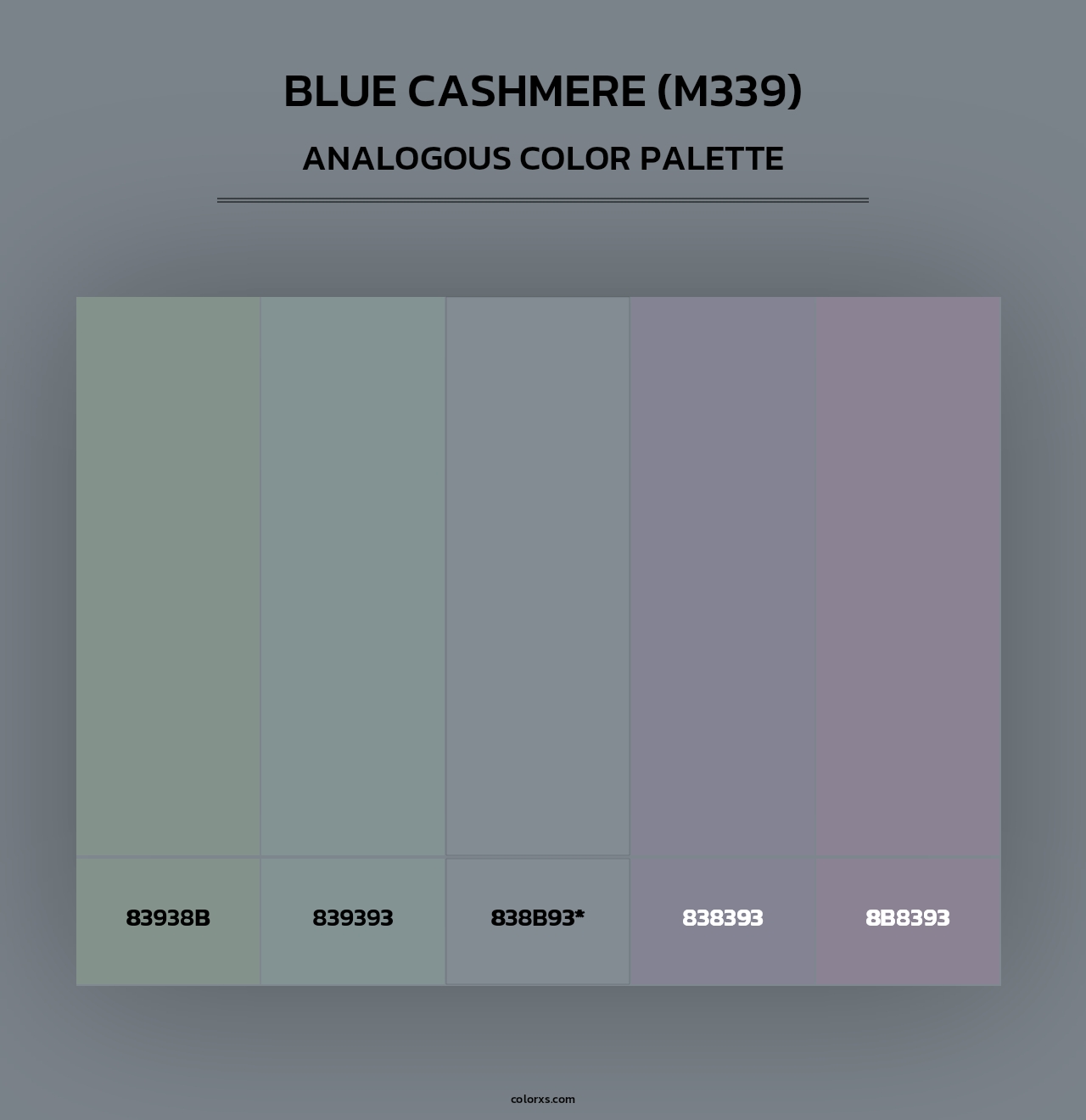 Blue Cashmere (M339) - Analogous Color Palette