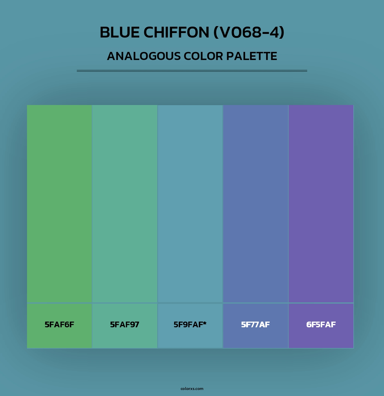 Blue Chiffon (V068-4) - Analogous Color Palette