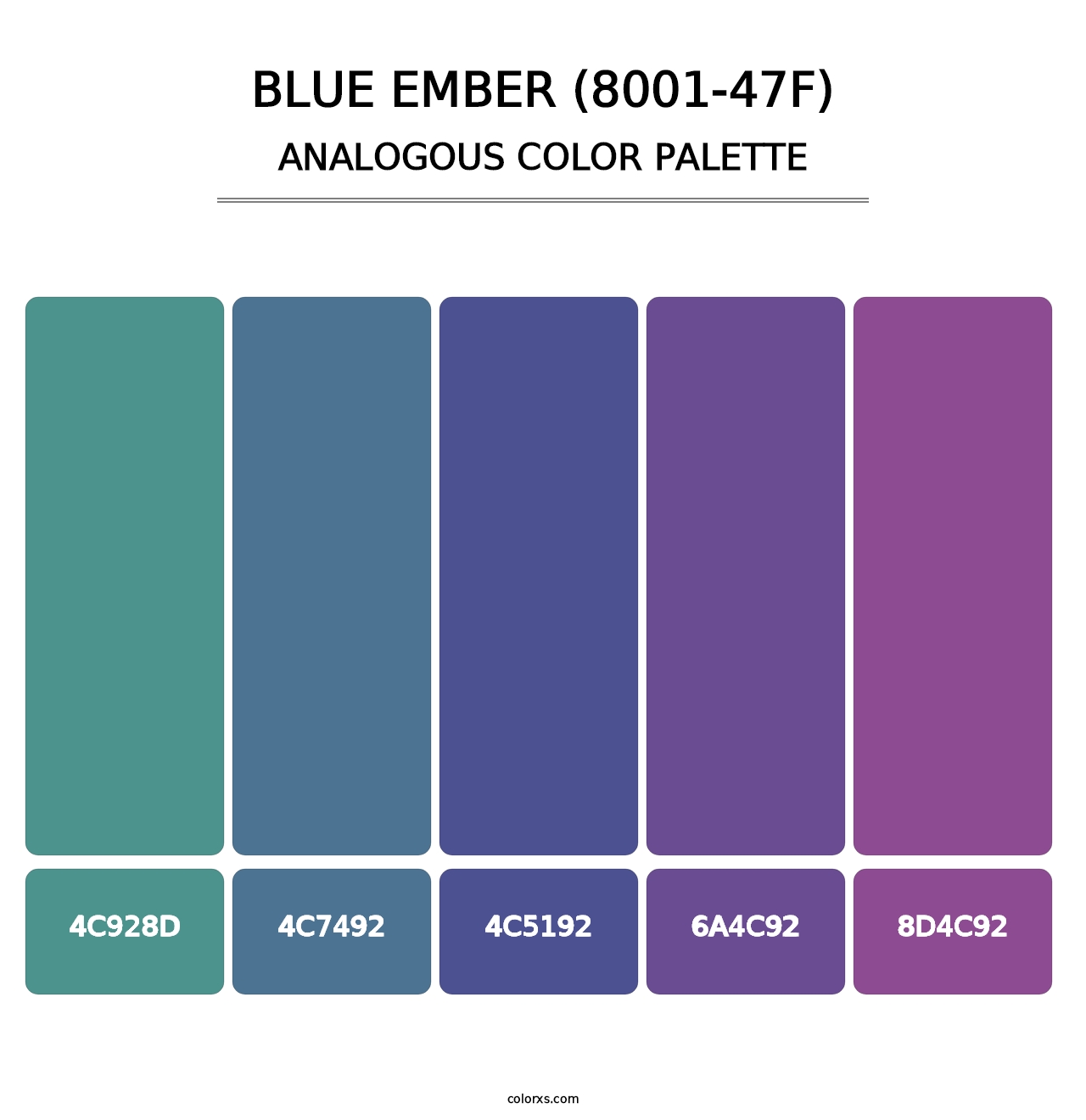 Blue Ember (8001-47F) - Analogous Color Palette