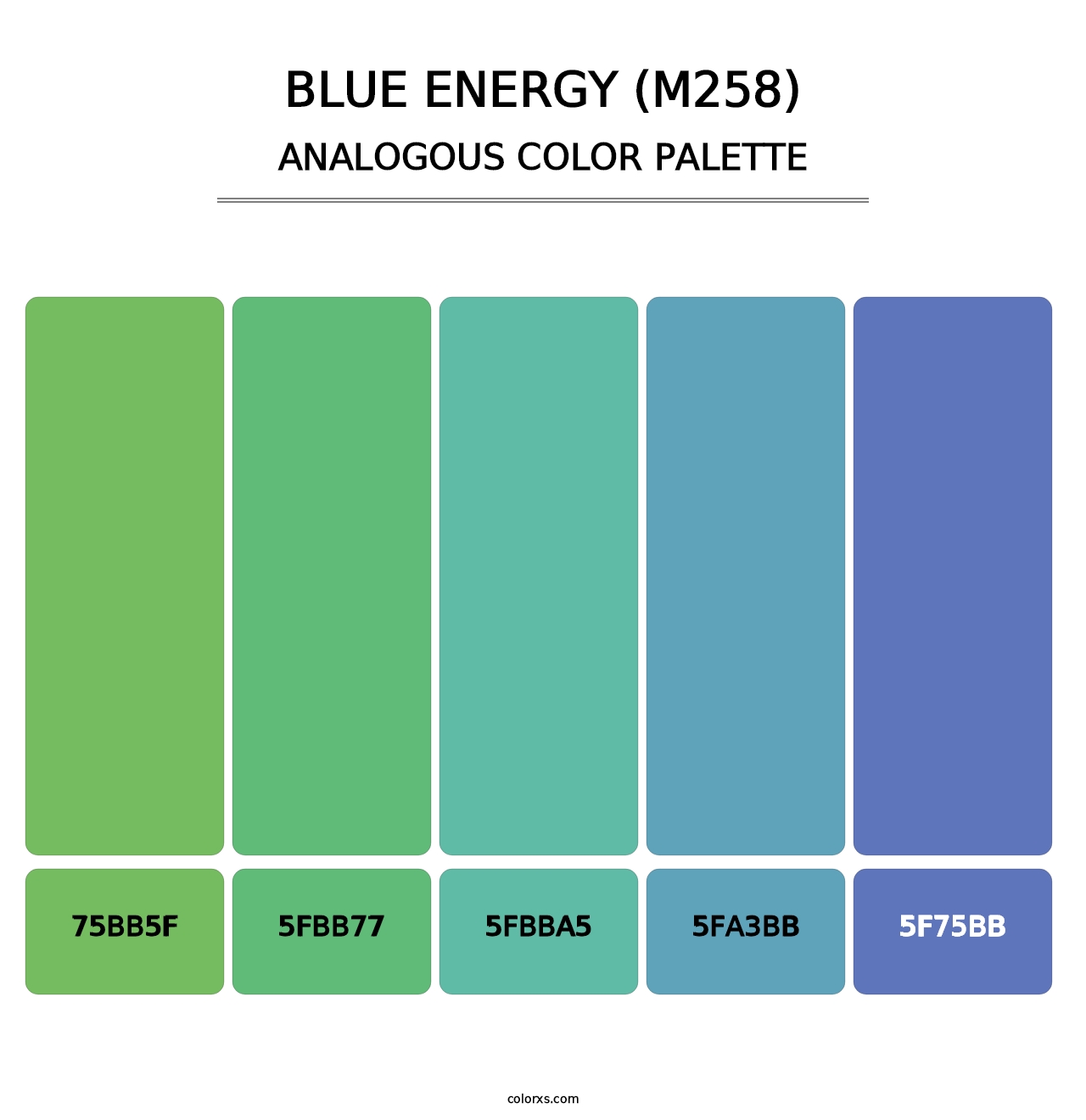 Blue Energy (M258) - Analogous Color Palette