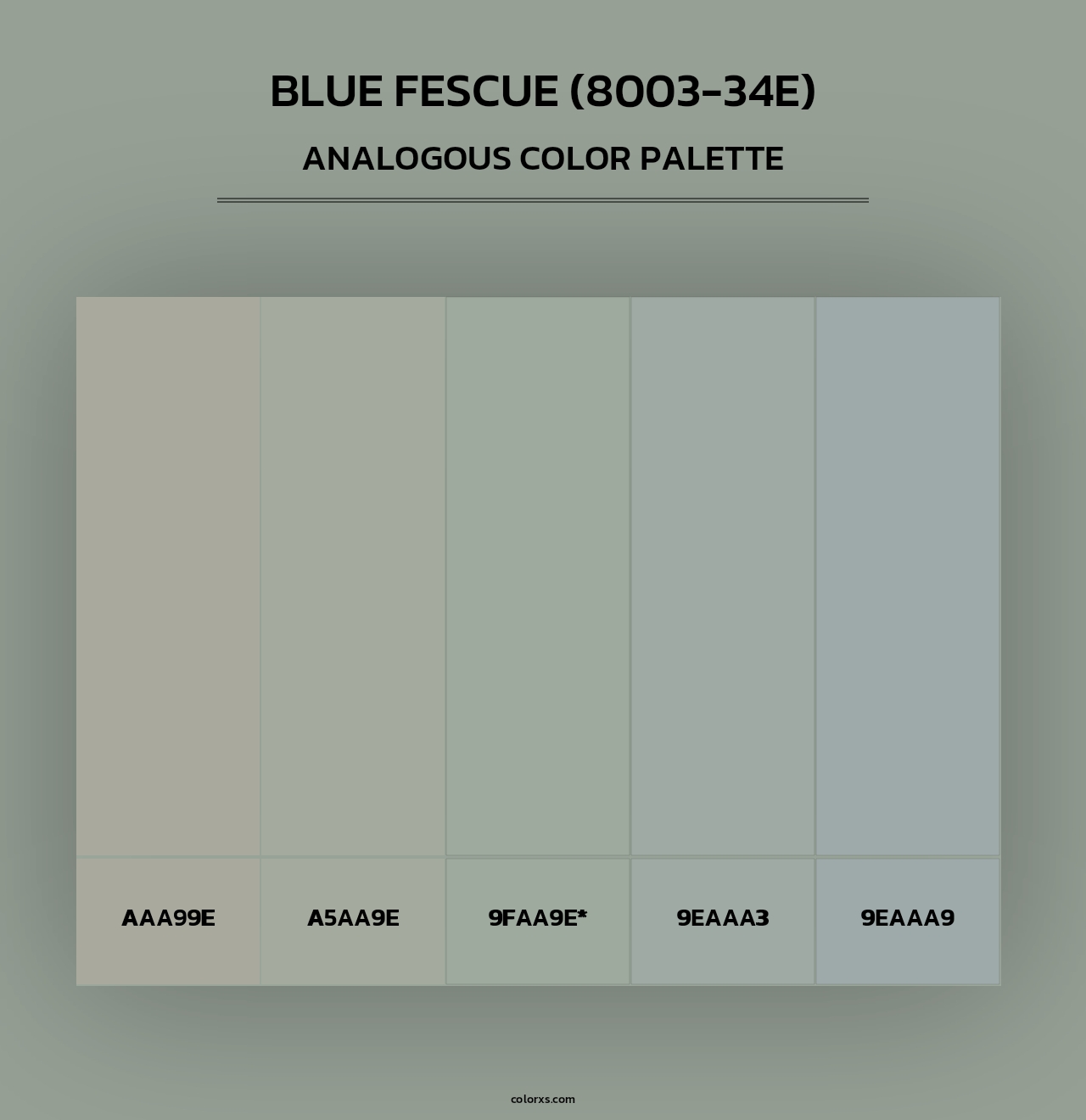Blue Fescue (8003-34E) - Analogous Color Palette