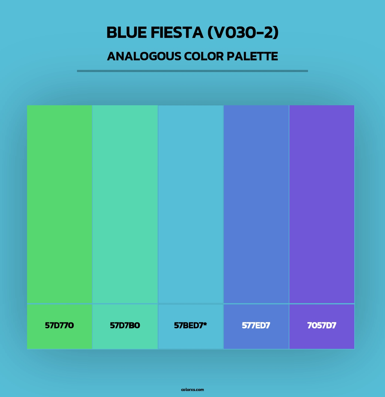 Blue Fiesta (V030-2) - Analogous Color Palette