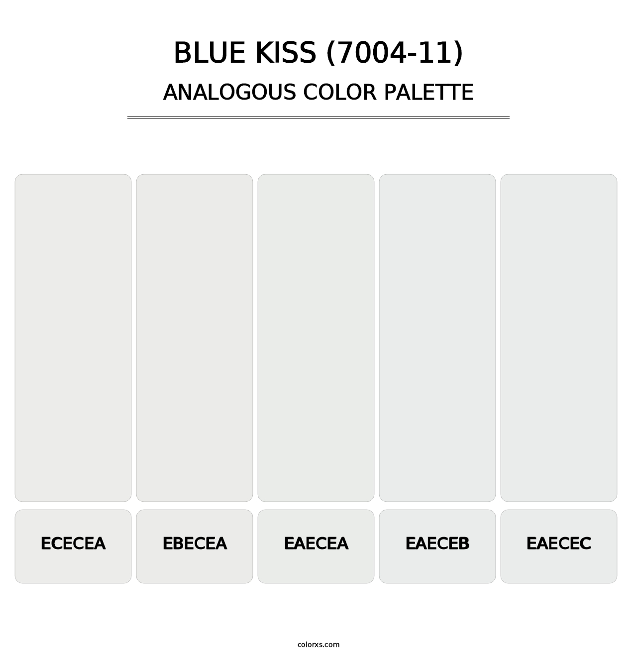 Blue Kiss (7004-11) - Analogous Color Palette