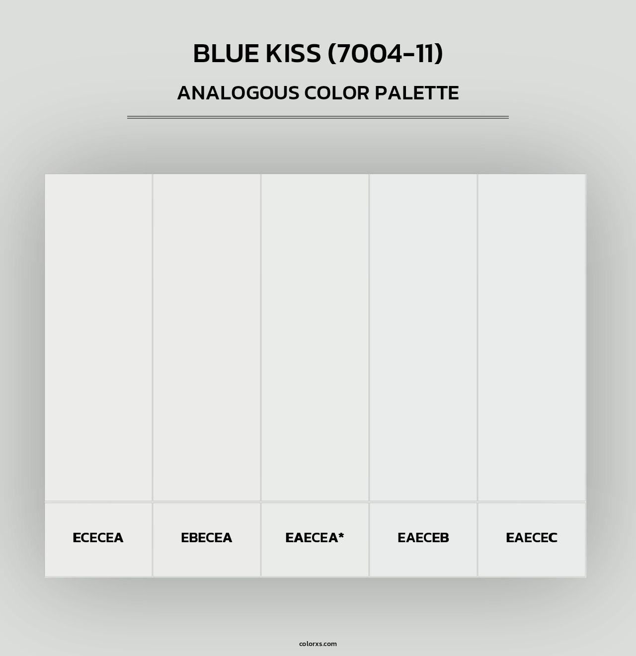 Blue Kiss (7004-11) - Analogous Color Palette