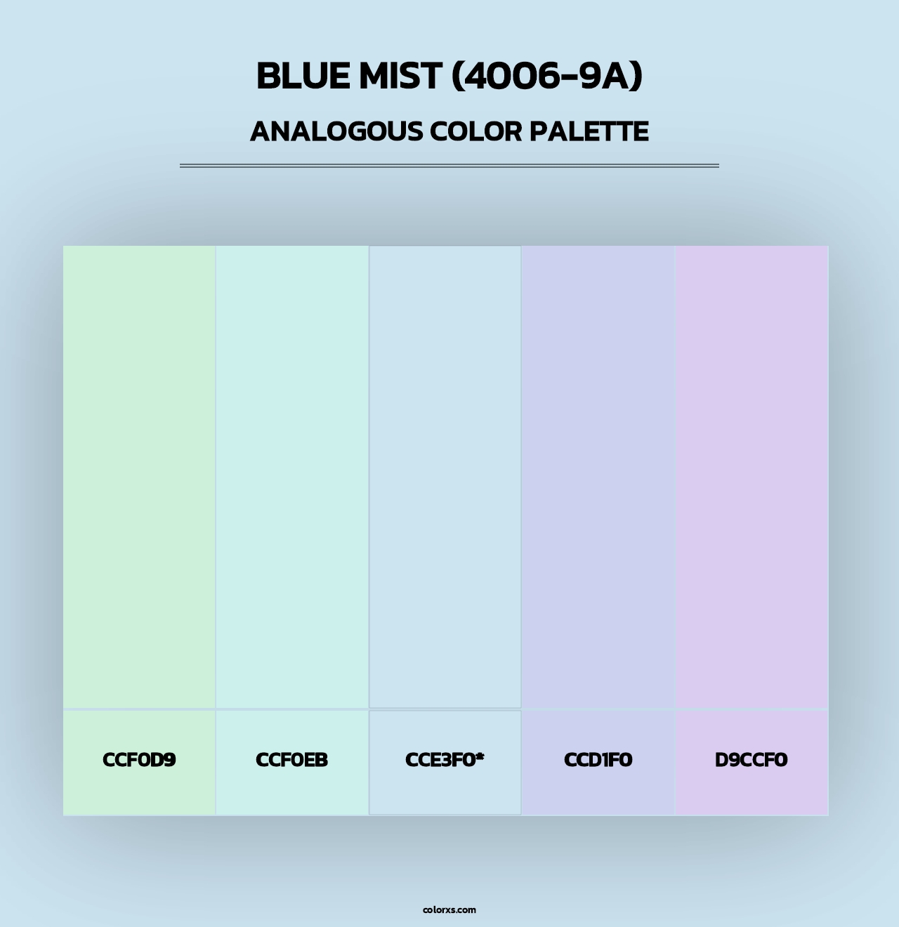 Blue Mist (4006-9A) - Analogous Color Palette