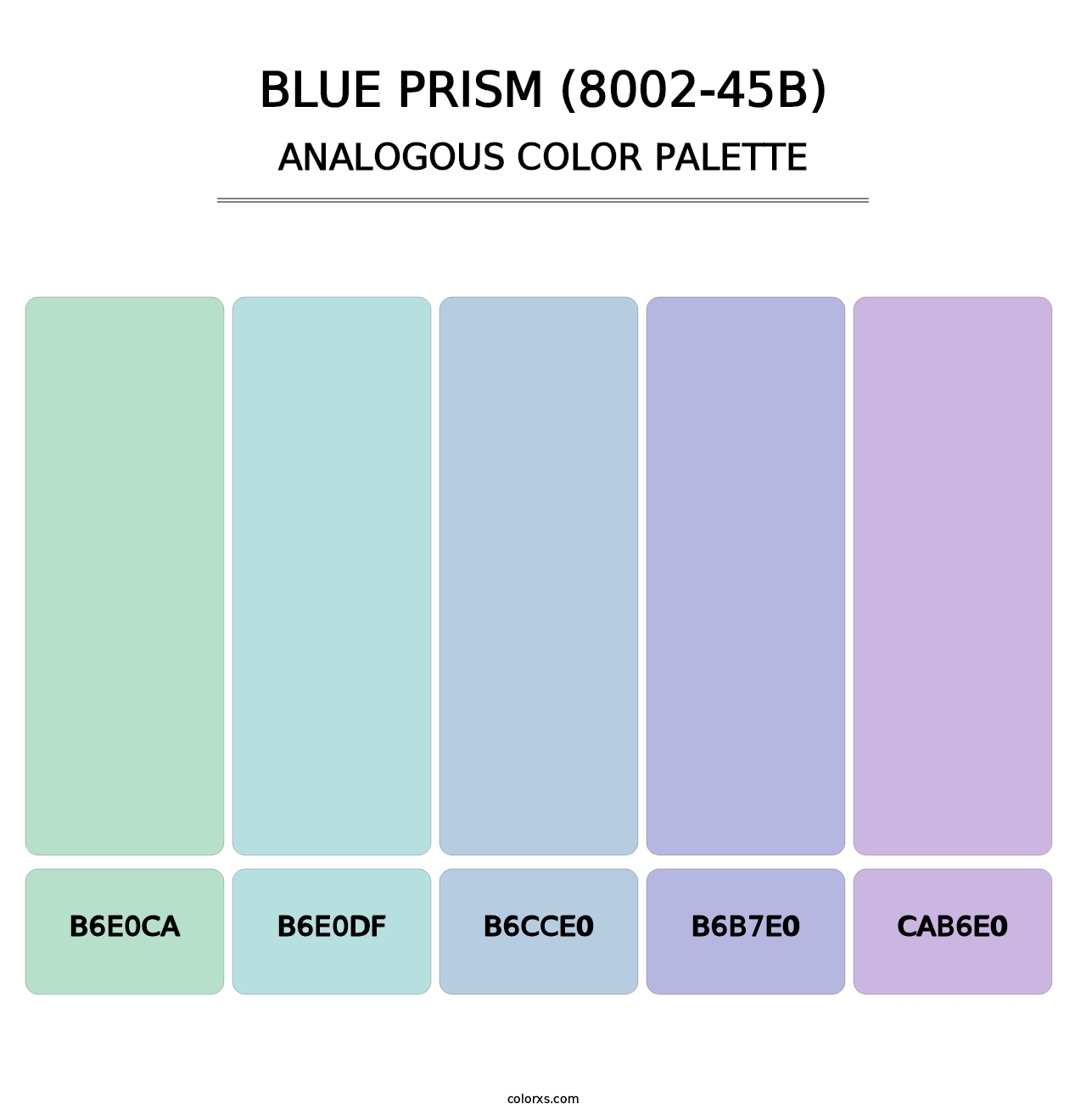 Blue Prism (8002-45B) - Analogous Color Palette