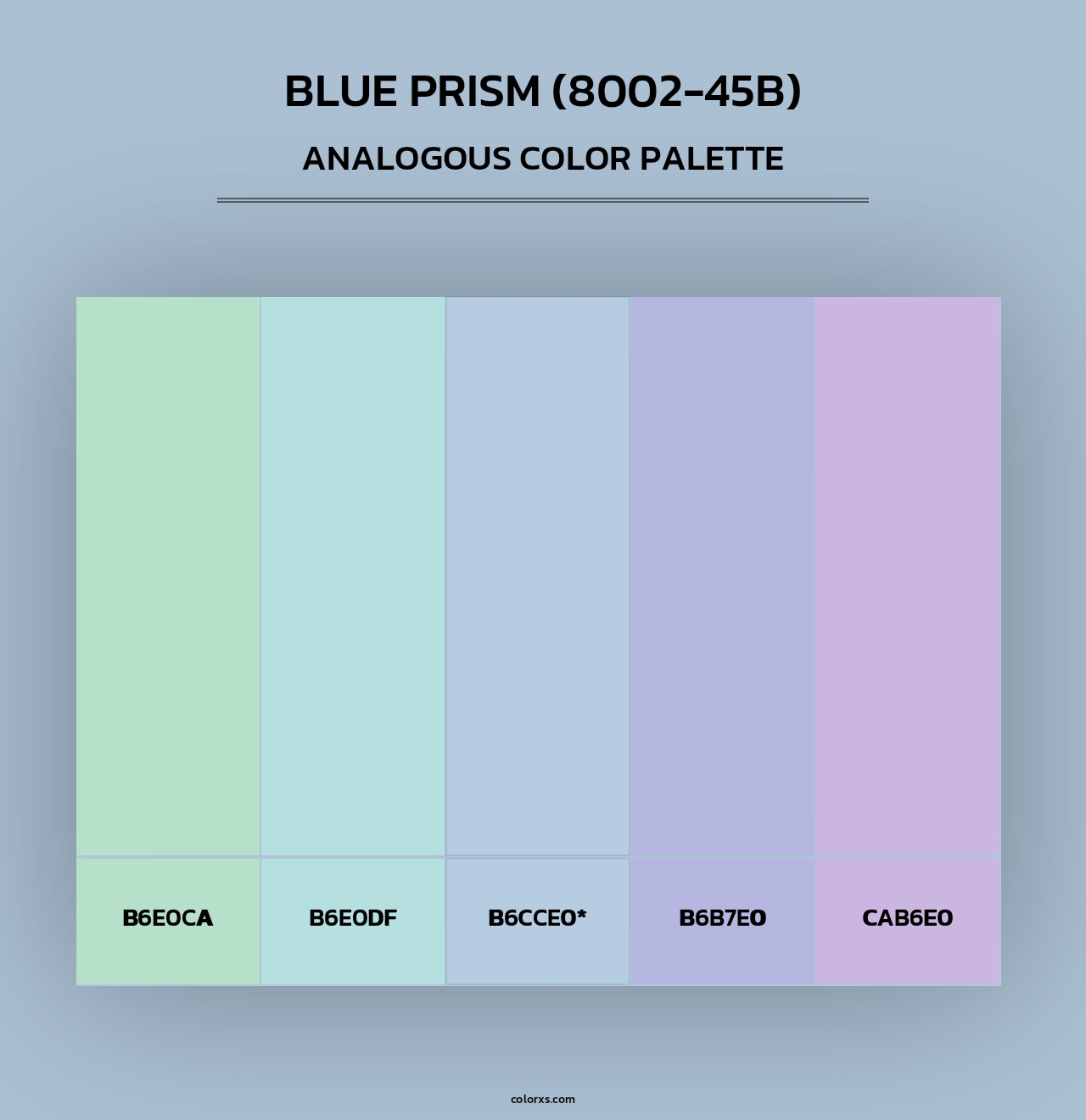 Blue Prism (8002-45B) - Analogous Color Palette