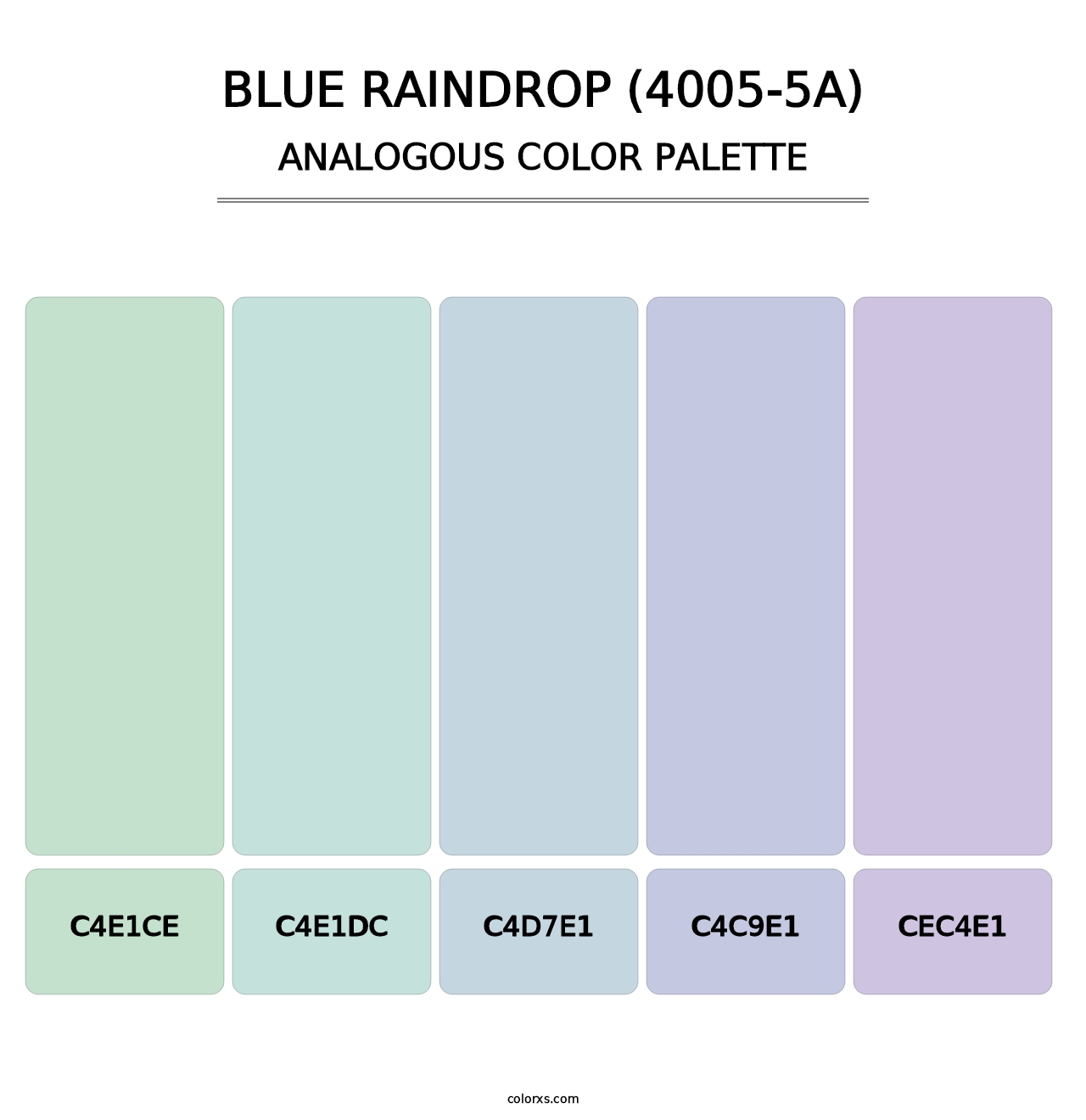 Blue Raindrop (4005-5A) - Analogous Color Palette