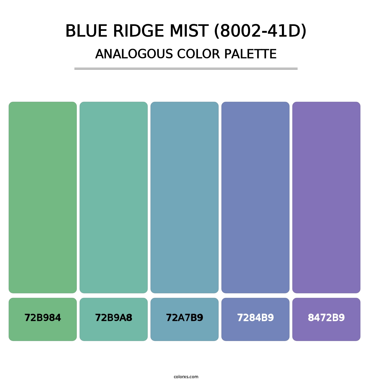 Blue Ridge Mist (8002-41D) - Analogous Color Palette