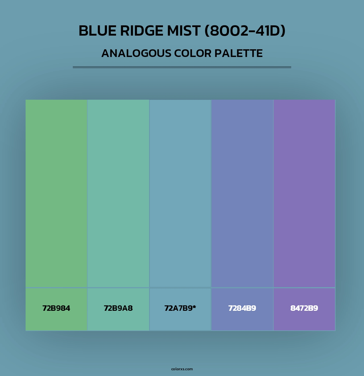 Blue Ridge Mist (8002-41D) - Analogous Color Palette