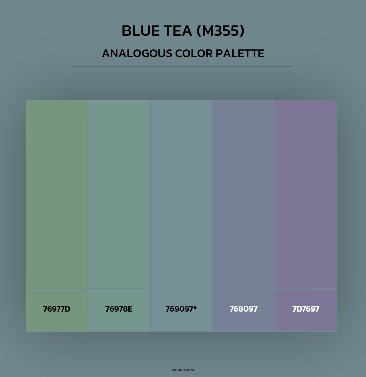 Blue Tea (M355) - Analogous Color Palette