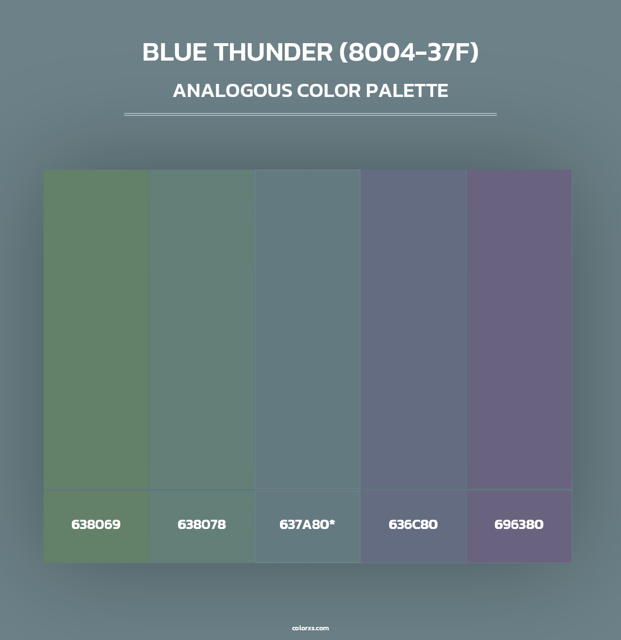 Blue Thunder (8004-37F) - Analogous Color Palette