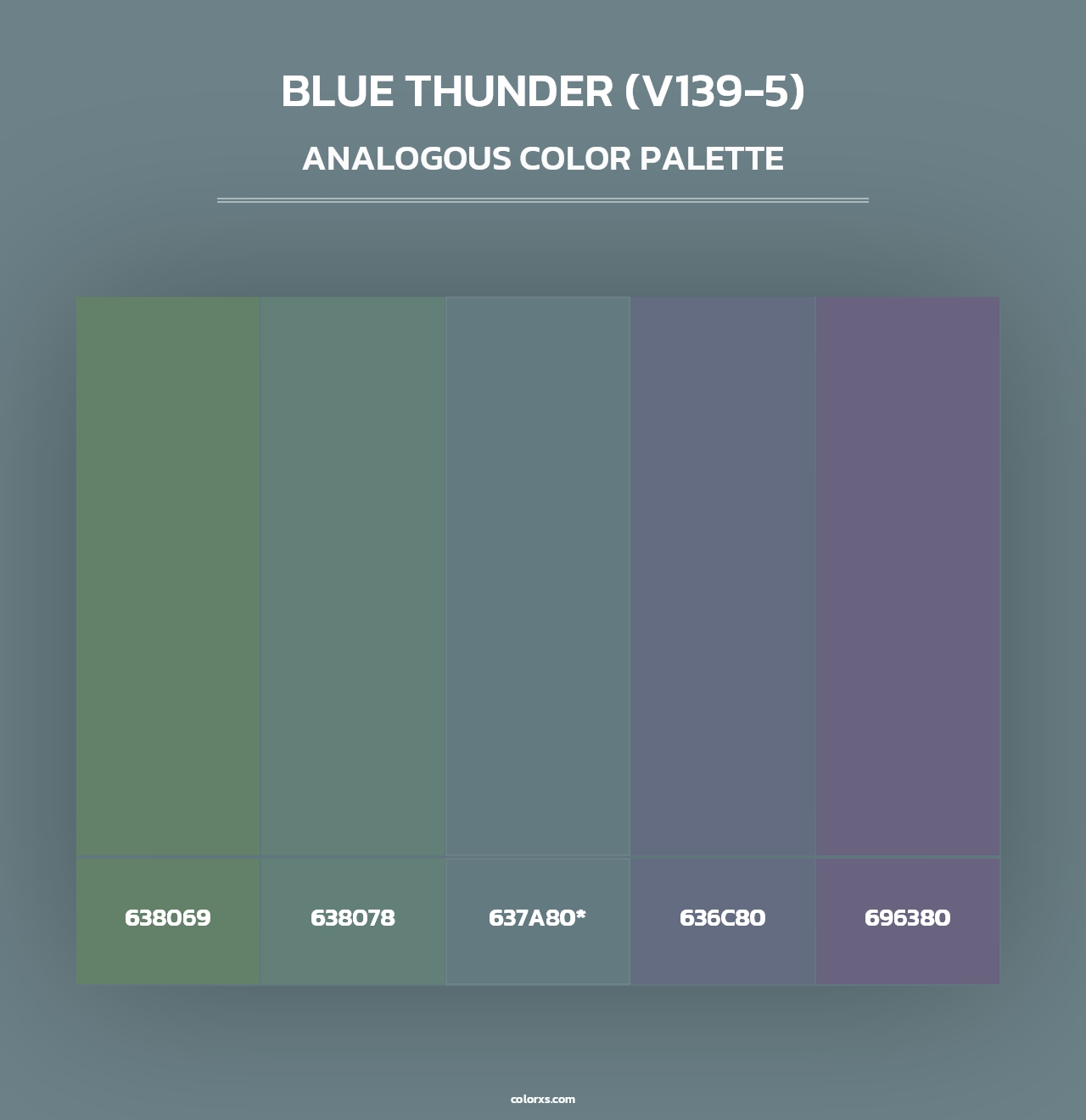 Blue Thunder (V139-5) - Analogous Color Palette