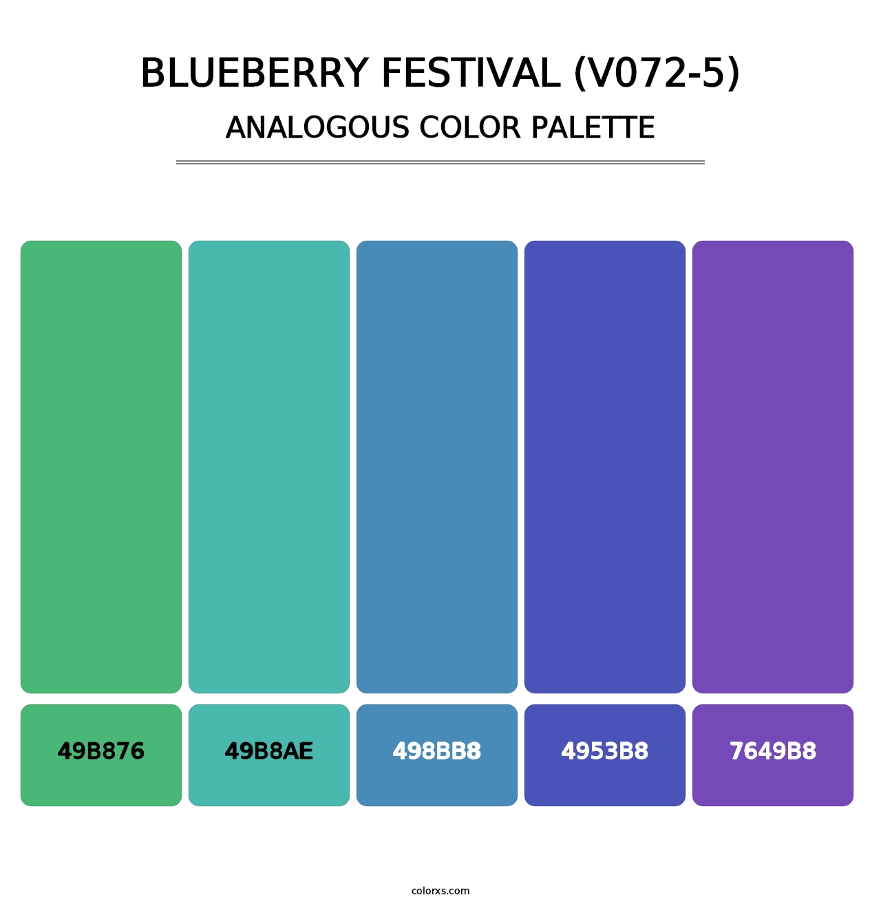 Blueberry Festival (V072-5) - Analogous Color Palette
