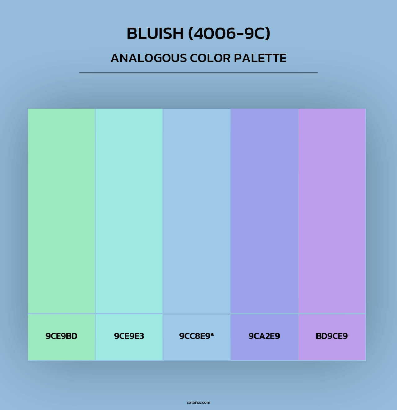 Bluish (4006-9C) - Analogous Color Palette