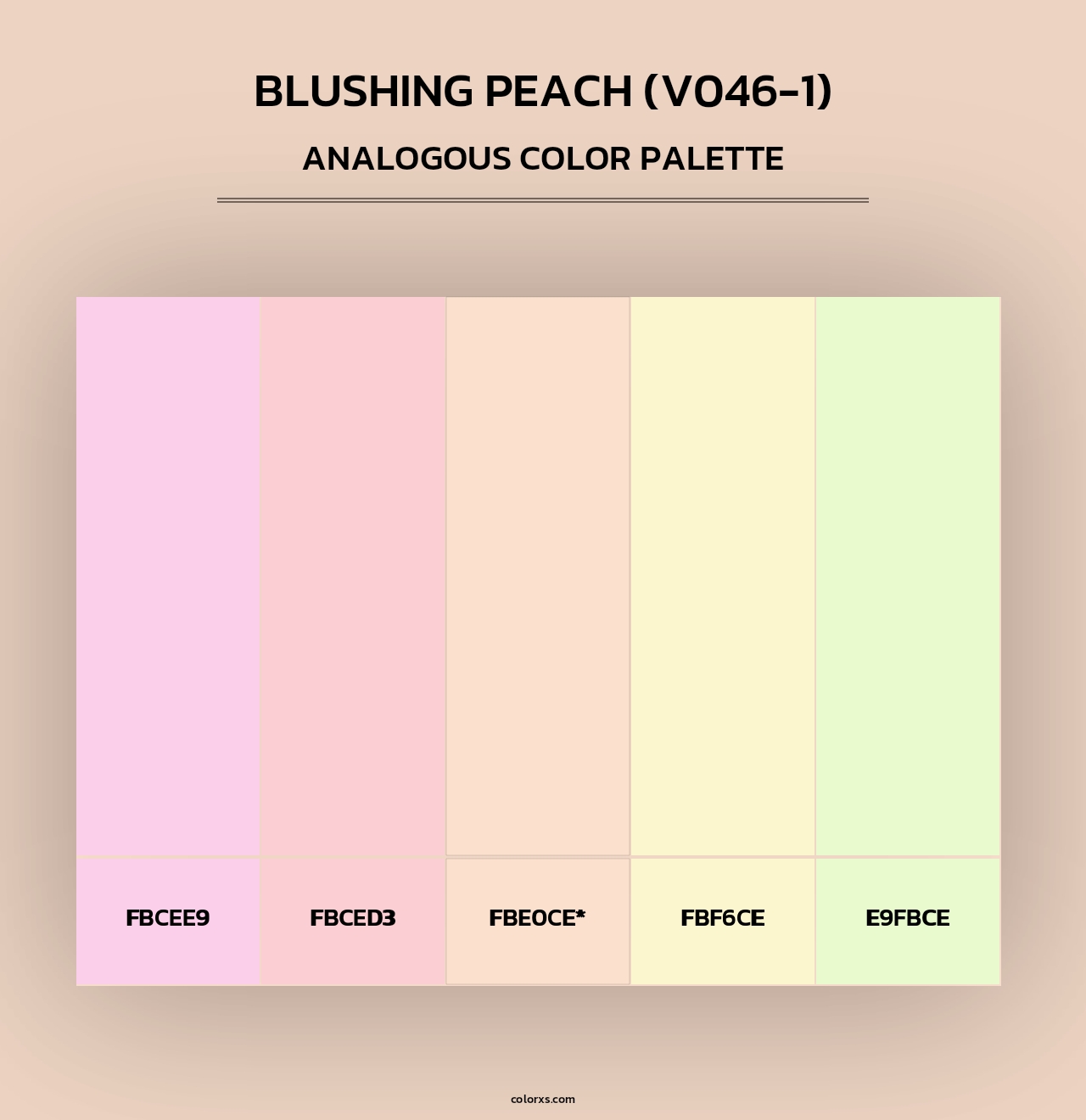 Blushing Peach (V046-1) - Analogous Color Palette