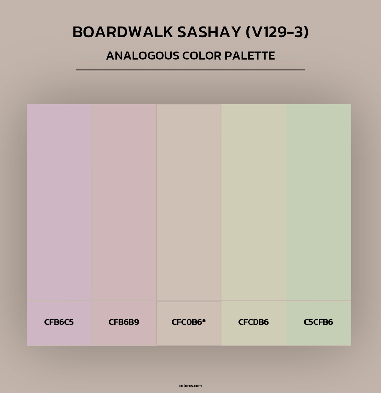 Boardwalk Sashay (V129-3) - Analogous Color Palette