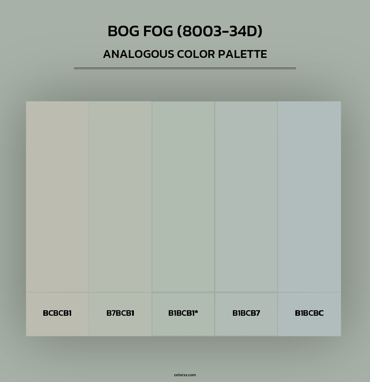 Bog Fog (8003-34D) - Analogous Color Palette