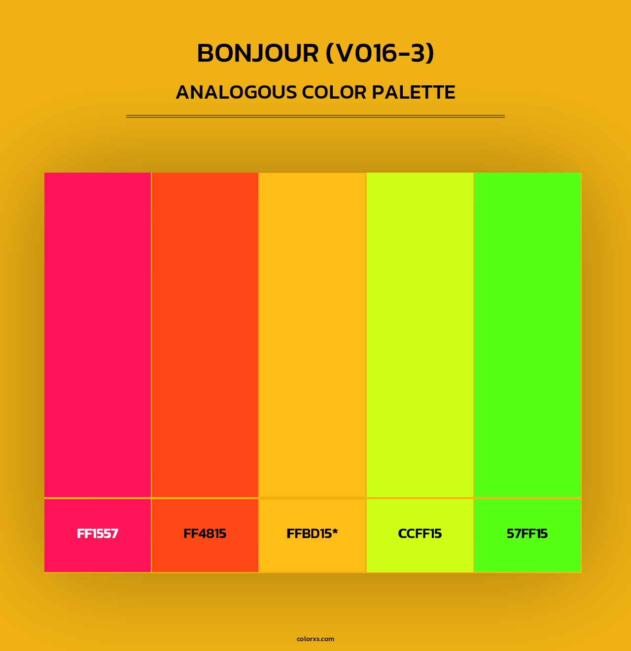 Bonjour (V016-3) - Analogous Color Palette