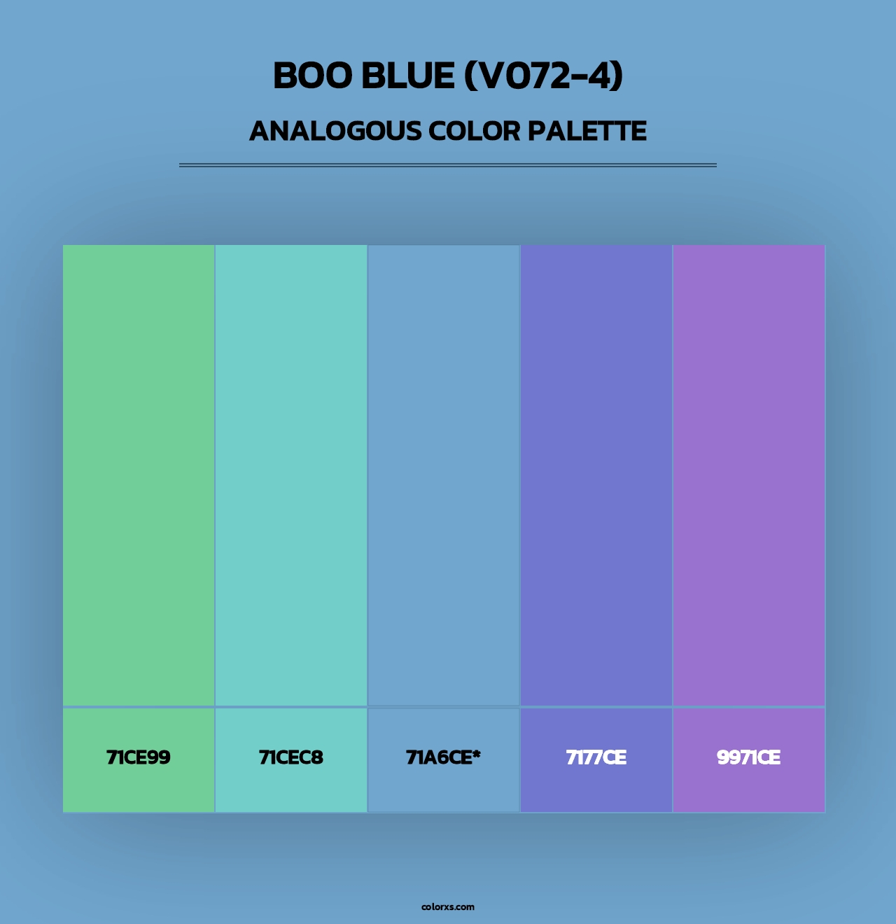 Boo Blue (V072-4) - Analogous Color Palette