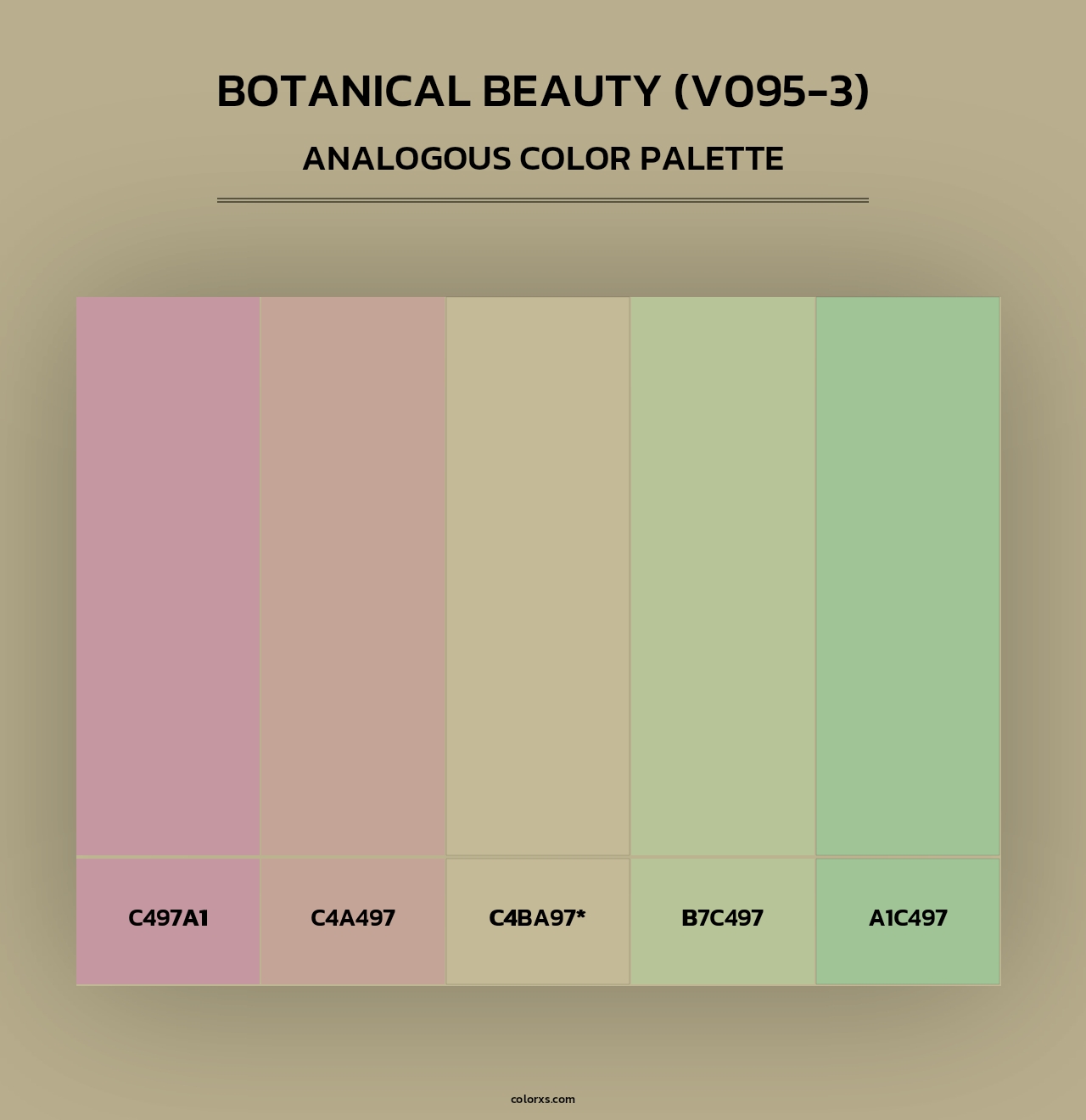 Botanical Beauty (V095-3) - Analogous Color Palette