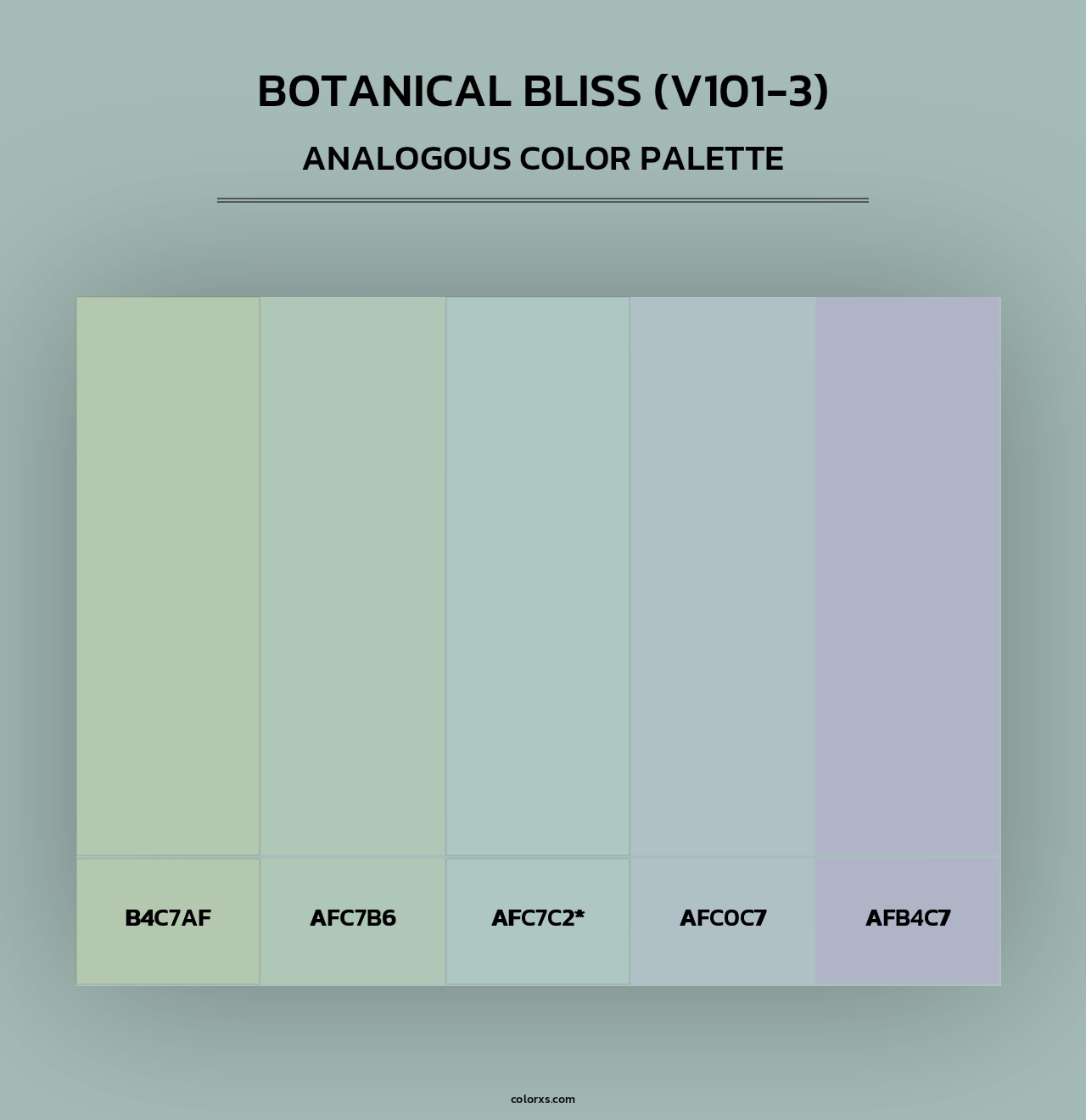 Botanical Bliss (V101-3) - Analogous Color Palette