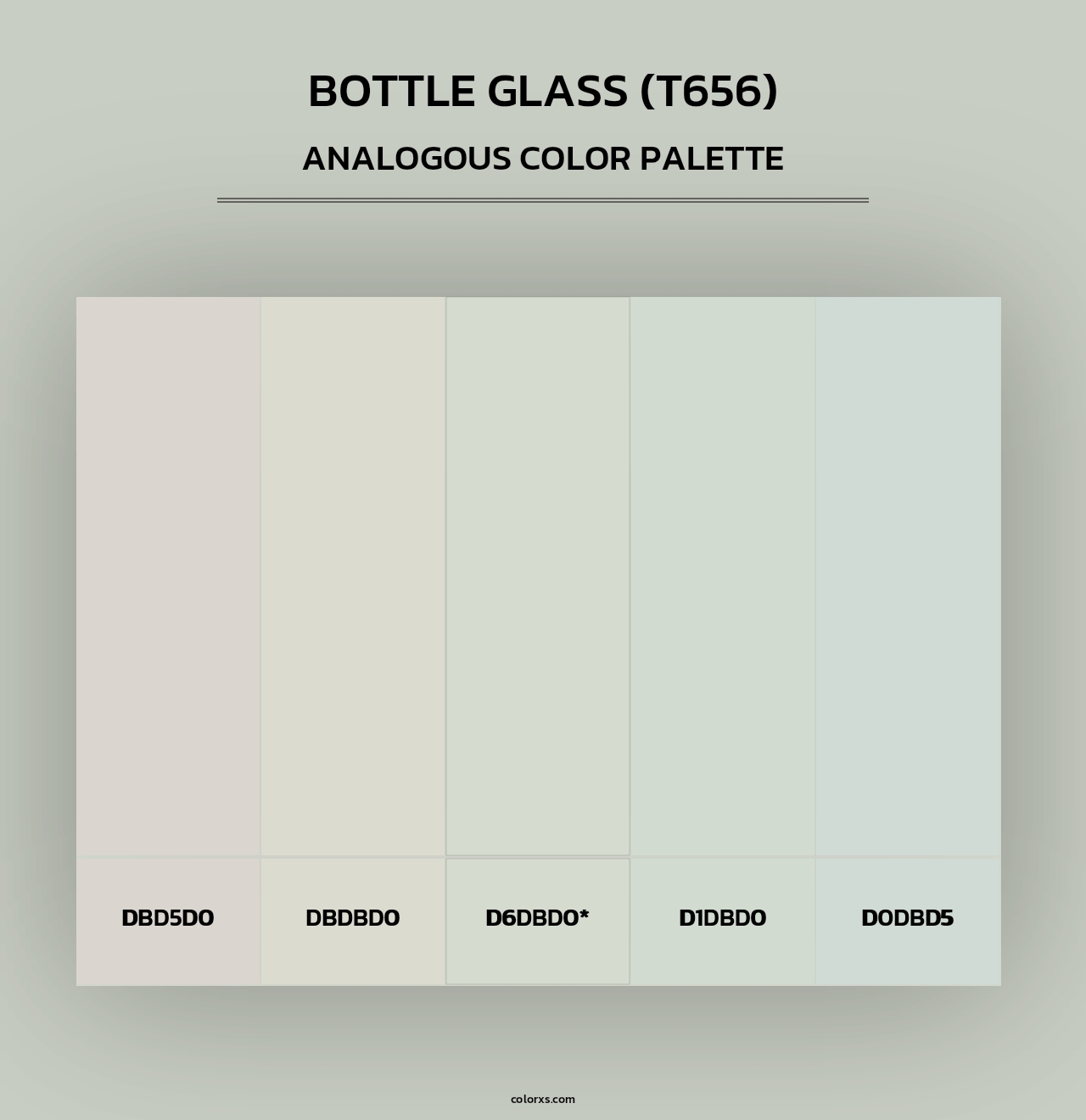 Bottle Glass (T656) - Analogous Color Palette